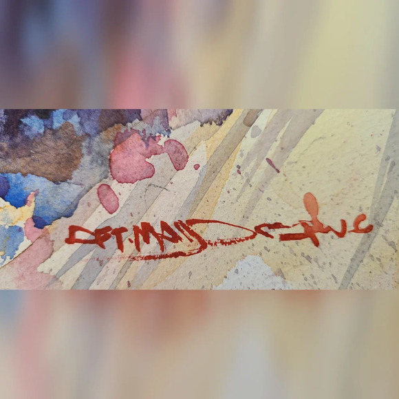 Original‎ Watercolor Painting 'Tuesday Market San Miguel' 2005, Signed - Picture 6 of 6